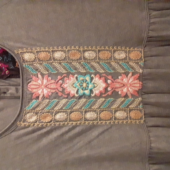 Johnny Was embroidered button back ruffle boho dress XS - Picture 2 of 8